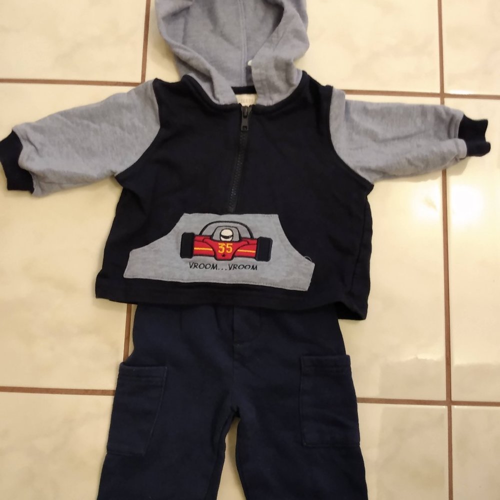 Baby Boy Hoodie and Comfy Cargo Sweats